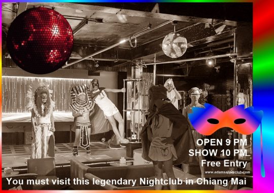 Legendary Nightclub Chiang Mai Adams Apple Club - After a comprehensive renovation and modernization, is now presented as a modern Show Bar