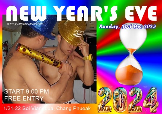 New Year’s Eve 2023 - Adams Apple Club in Chiang Mai We would be very happy if you celebrated New Year’s Eve with us this year