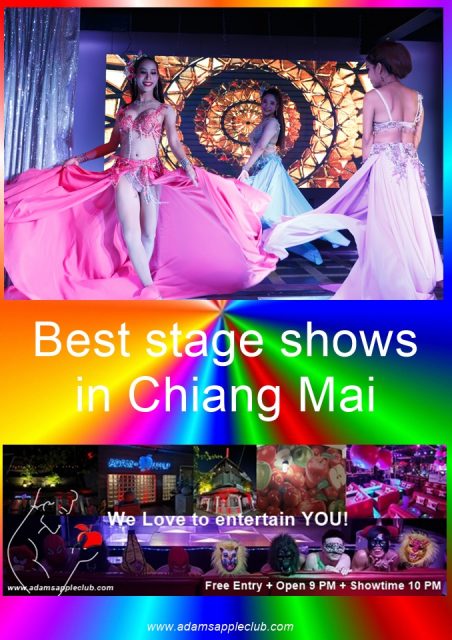 Best stage show Chiang Mai - Adam's Apple Variété simply the best. An absolute must see in Chiang Mai's colorful and diverse nightlife.