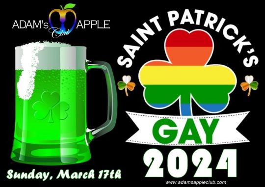 St Patricks Day 2024 … Sunday, March 17th Adams Apple Club. Celebrating St Patricks Day with his gang of leprechauns.