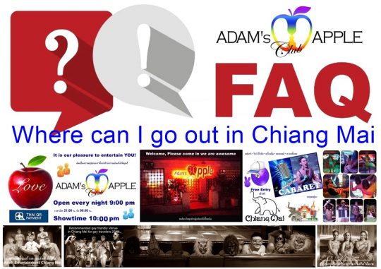 Go out in Chiang Mai Adams Apple Club Thailand. The city offers a wide variety of options for where to go out.
