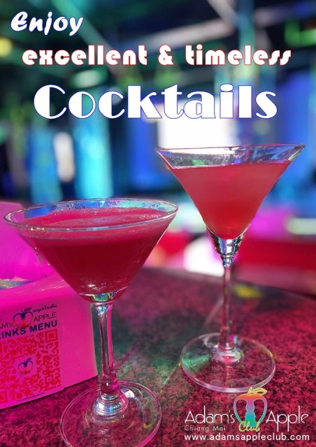 Enjoy excellent timeless Cocktails at Adams Apple Club - Our fully stocked bar offers a selection of delicious cocktails.