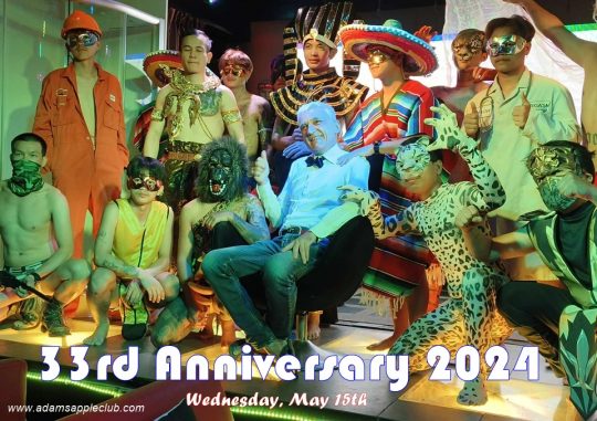 Anniversary dress rehearsal last night for the party on Wed, May 15th at Adams Apple Club Chiang Mai gay friendly venue