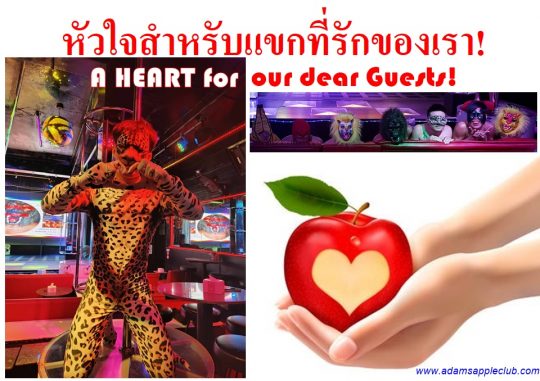 A HEART for our dear Guests Gay Bar Chiang Mai Thailand. We hope you feel the warmth of our hospitality throughout your stay.